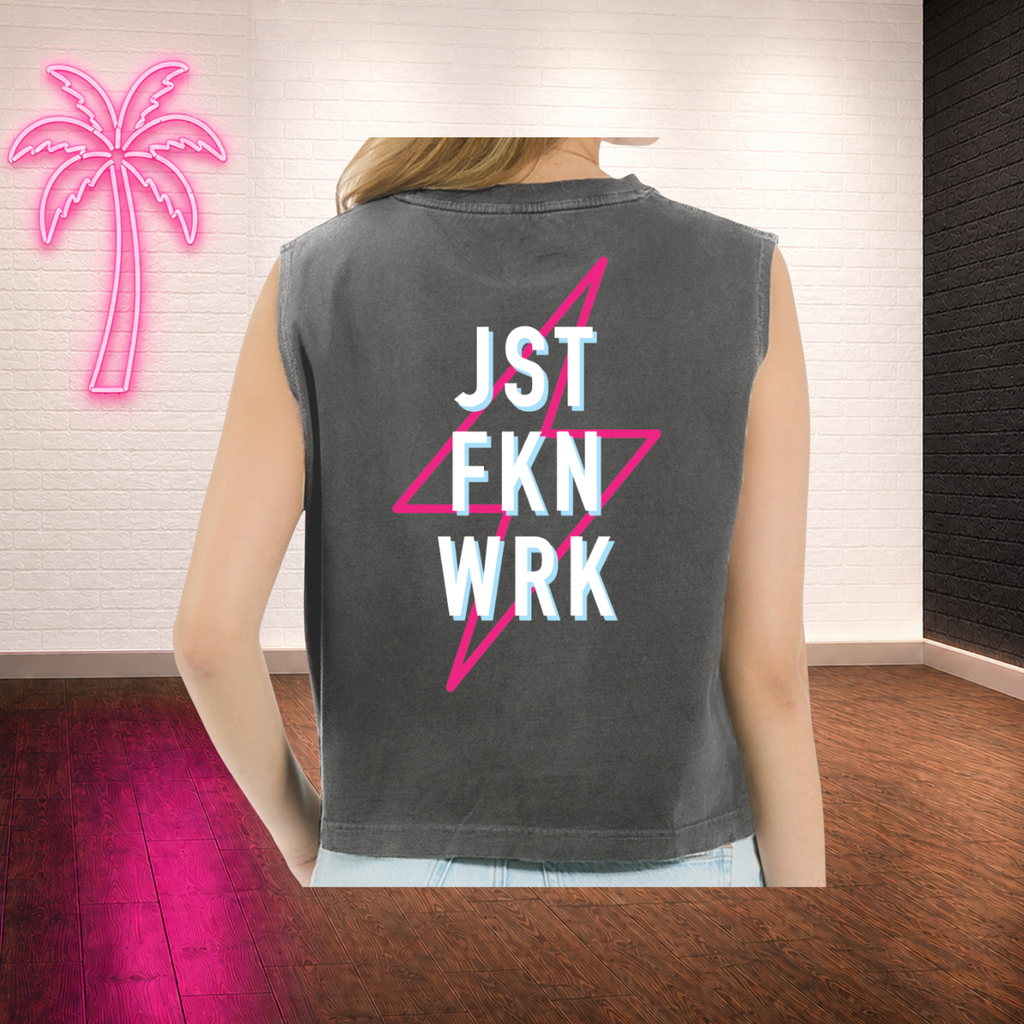 JST FKN WRK Faded Black ThiccBoi Muscle Tee