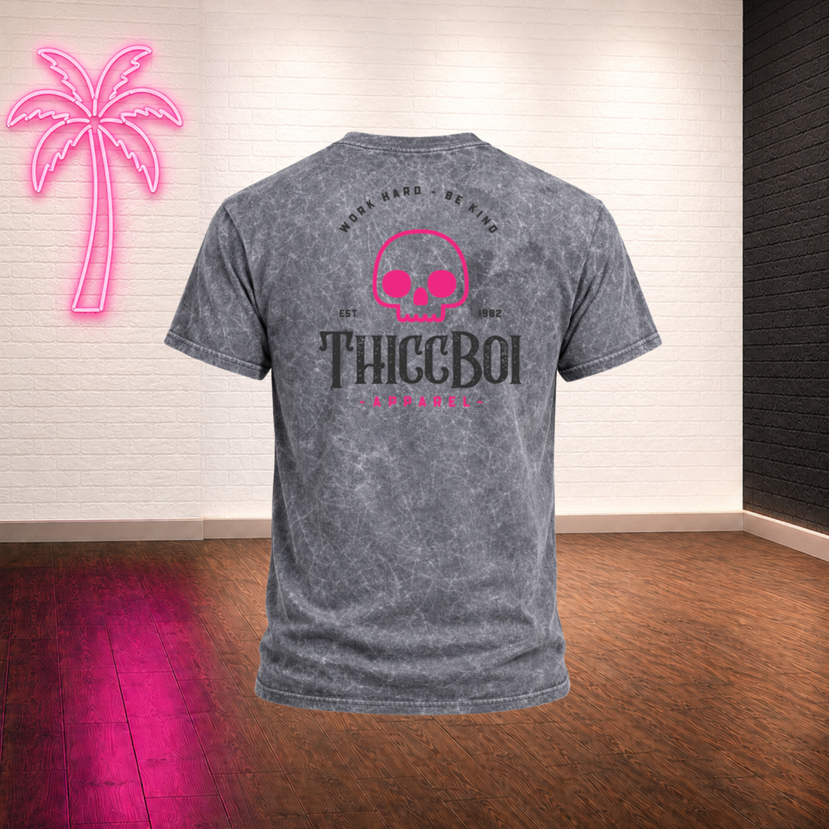 ThiccBoi Mineral Washed Grey Skull